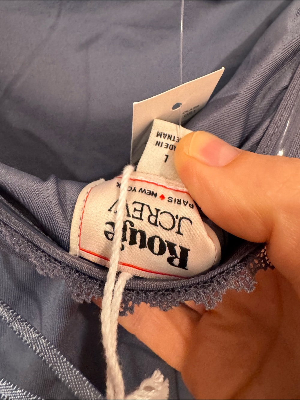J. Crew x Rouje Strapless Slate Blue Midi Dress, L - Picture 7 of 10
